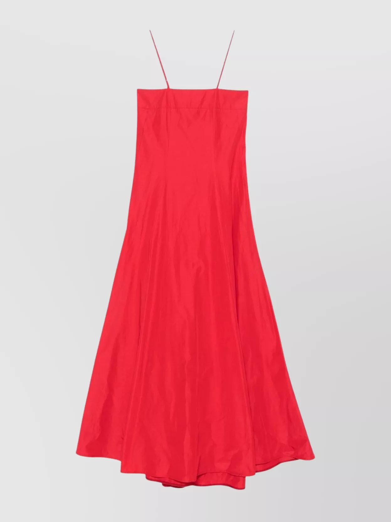 Shop Forte Forte Long Dress With Adjustable Spaghetti Straps
