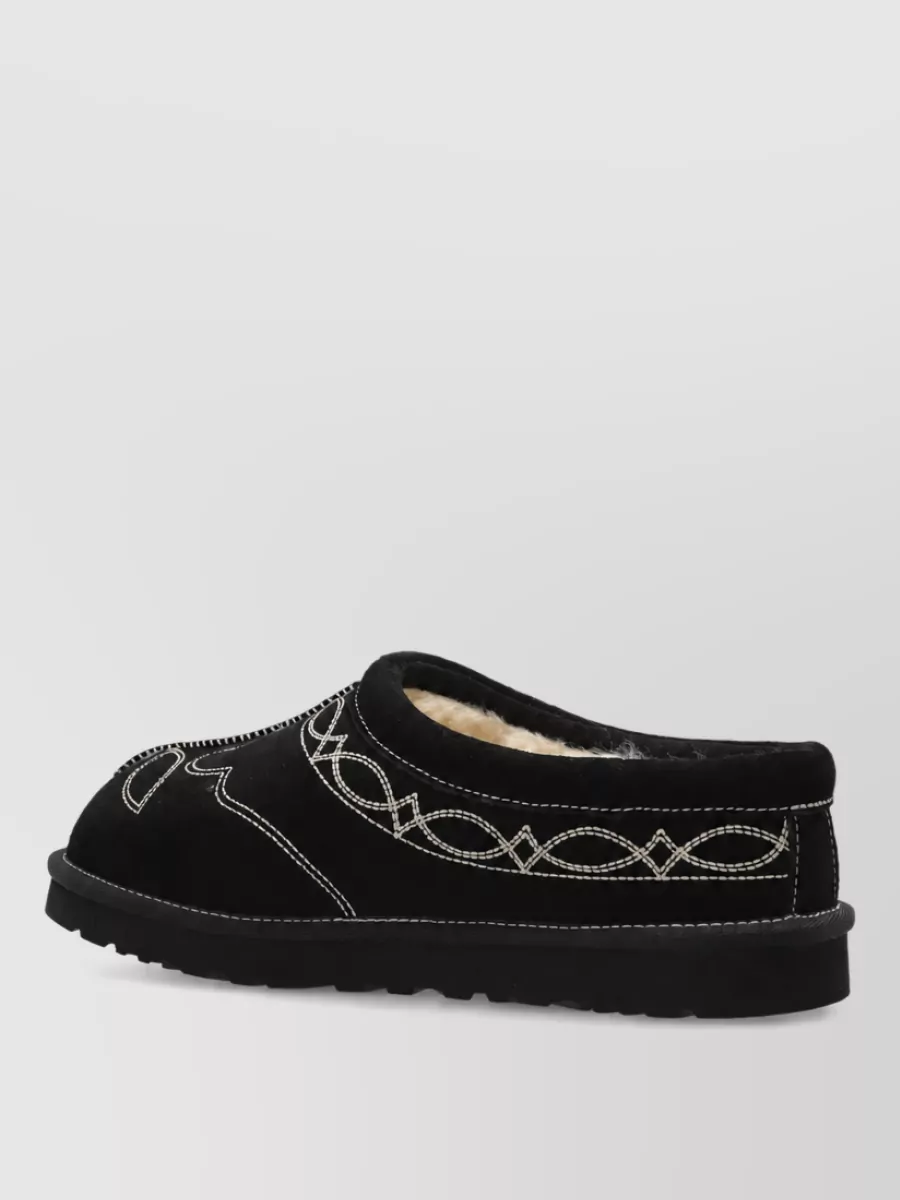 Ugg Embroidered Suede Slippers