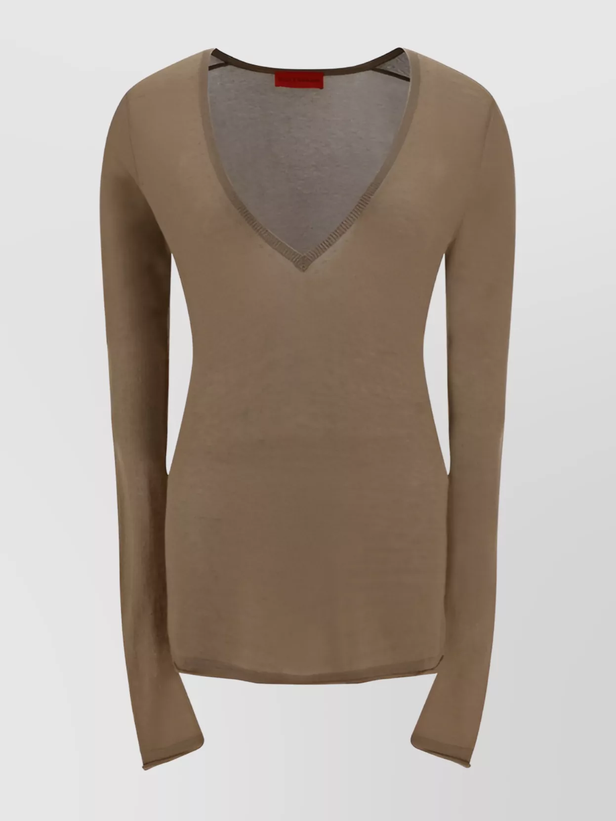 Shop Wild Cashmere Silk V-neck Sweater Contrast Trim