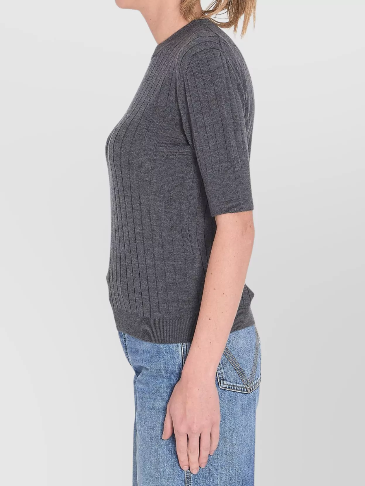 Bottega Veneta Ribbed Knit Crop Top