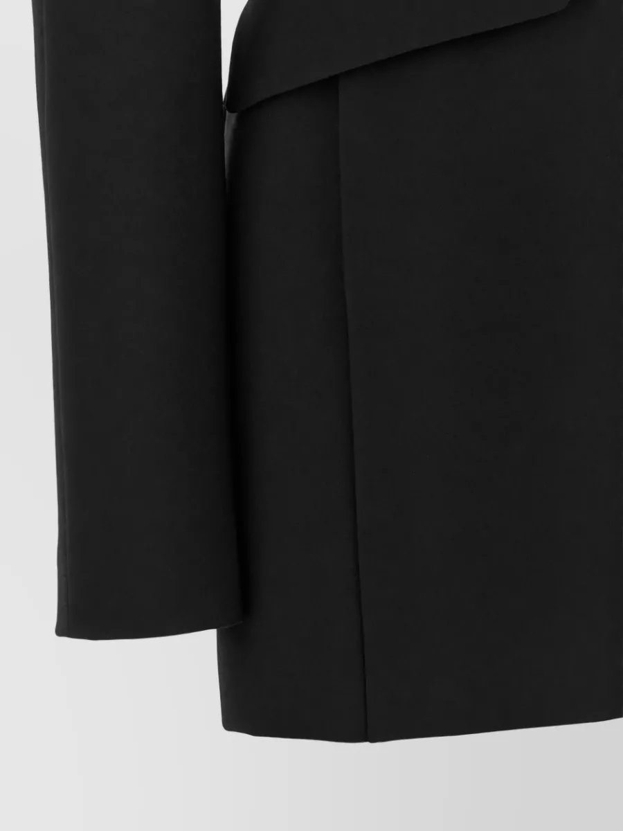 Sportmax Viscose-Blend V-Neck Long-Sleeve Mini Dress