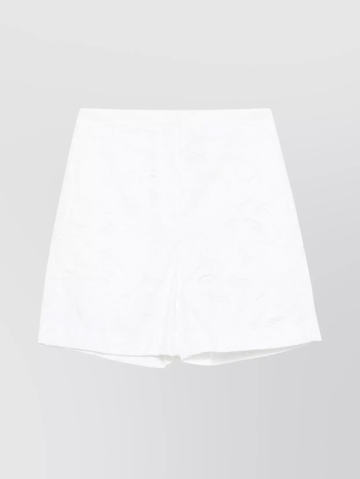Boss High-Waisted Textured Fabric Shorts Two Pockets