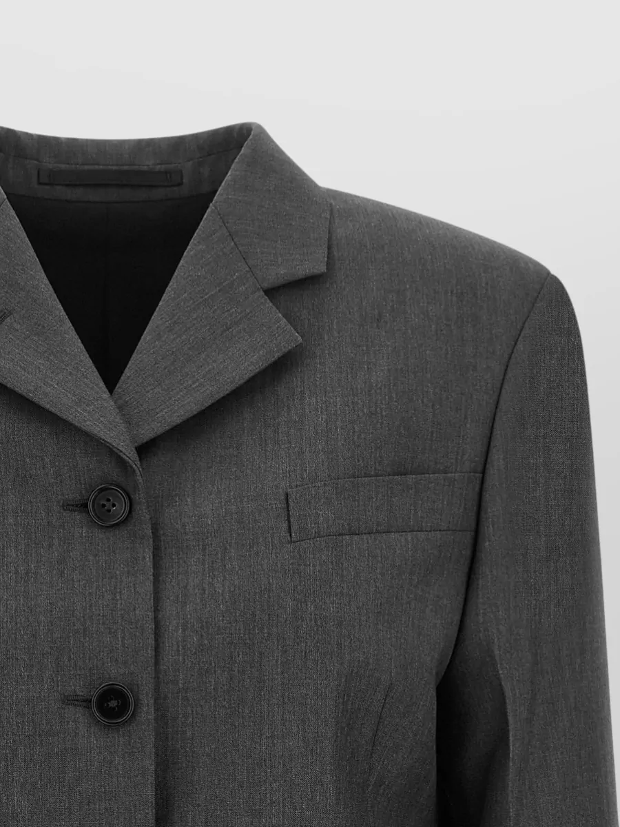 Jil Sander Single-Breasted Wool Blend Blazer