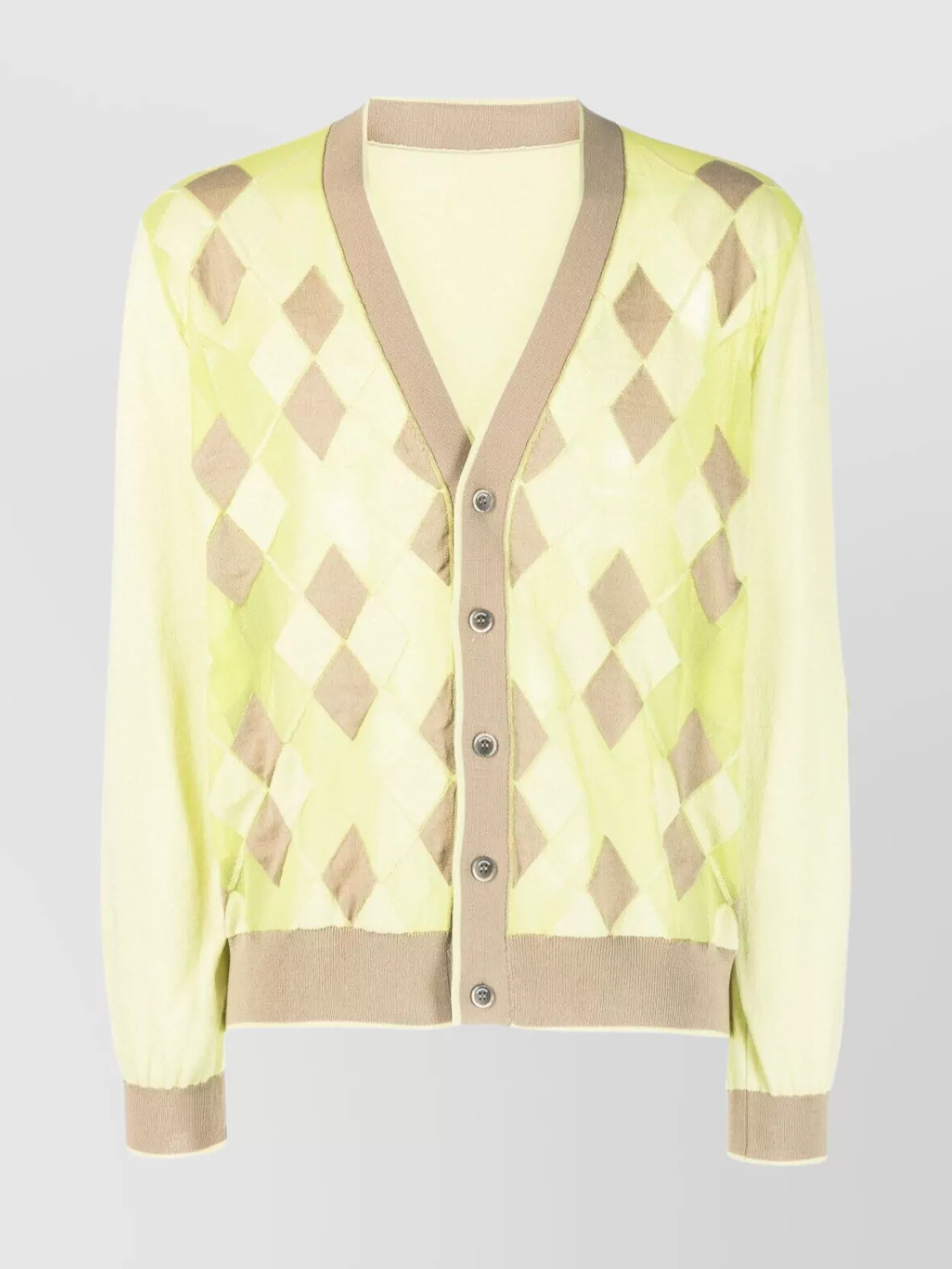 Shop Jacquemus Toledo Versatile Crewneck Sweater With Argyle Check Pattern In White