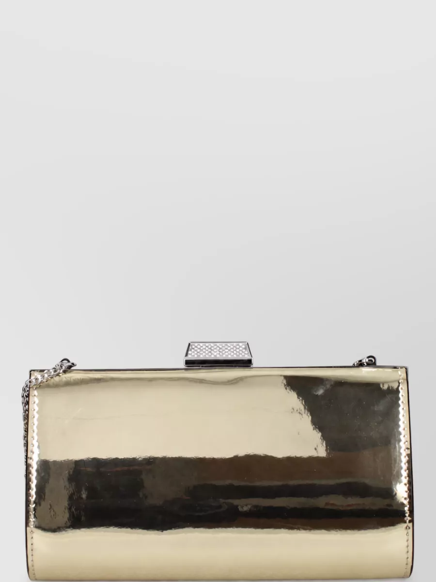 Jimmy Choo leather clutch bag