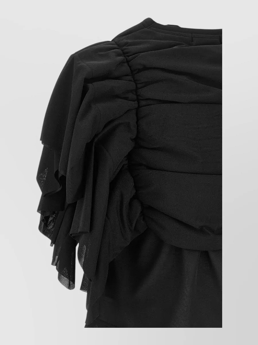 Comme Des Garçons Ruffled Short-Sleeve Blouse