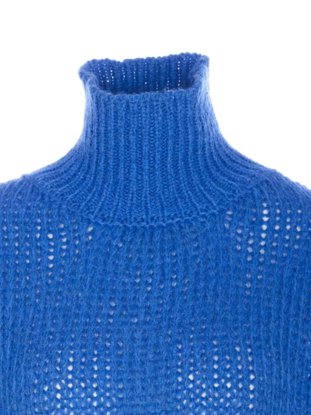 Roberto Collina Cozy Turtleneck Sweater With Open Knit Design