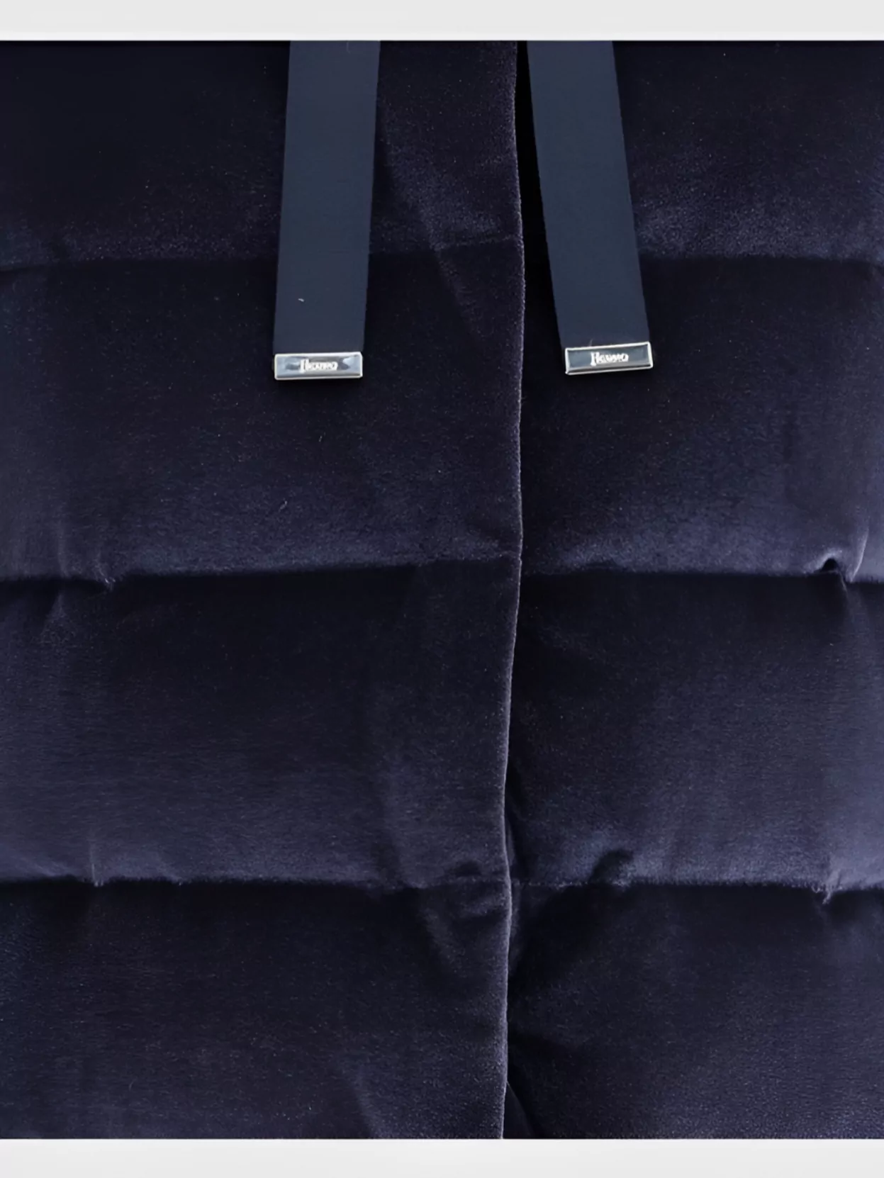 Herno Cotton Chenille-effect Down Jacket In Blue