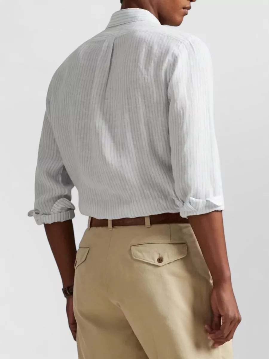 Polo Ralph Lauren Linen Striped Long Sleeve Shirt