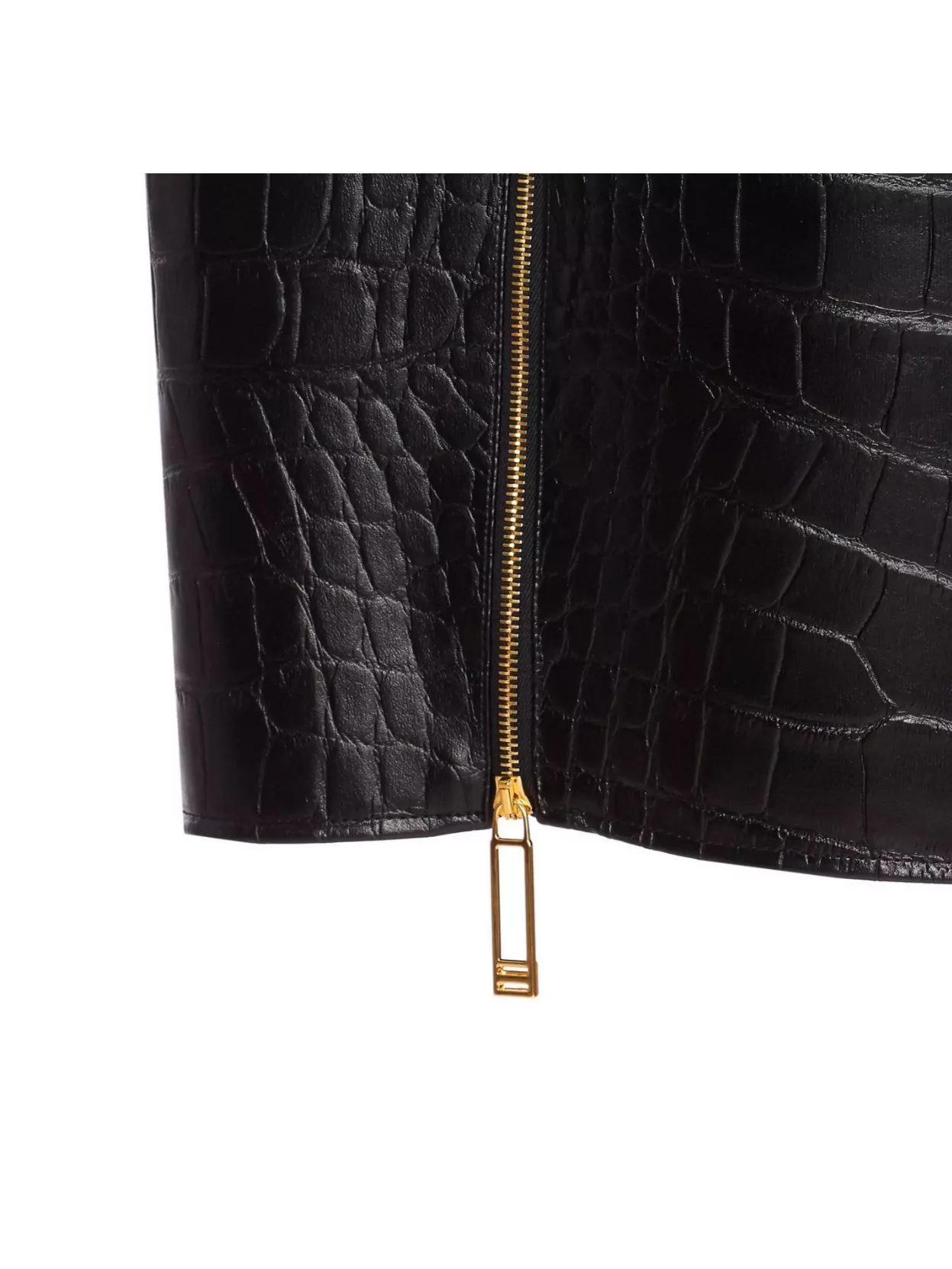 Elisabetta Franchi Crocodile Print Midi Skirt With Zip Detail
