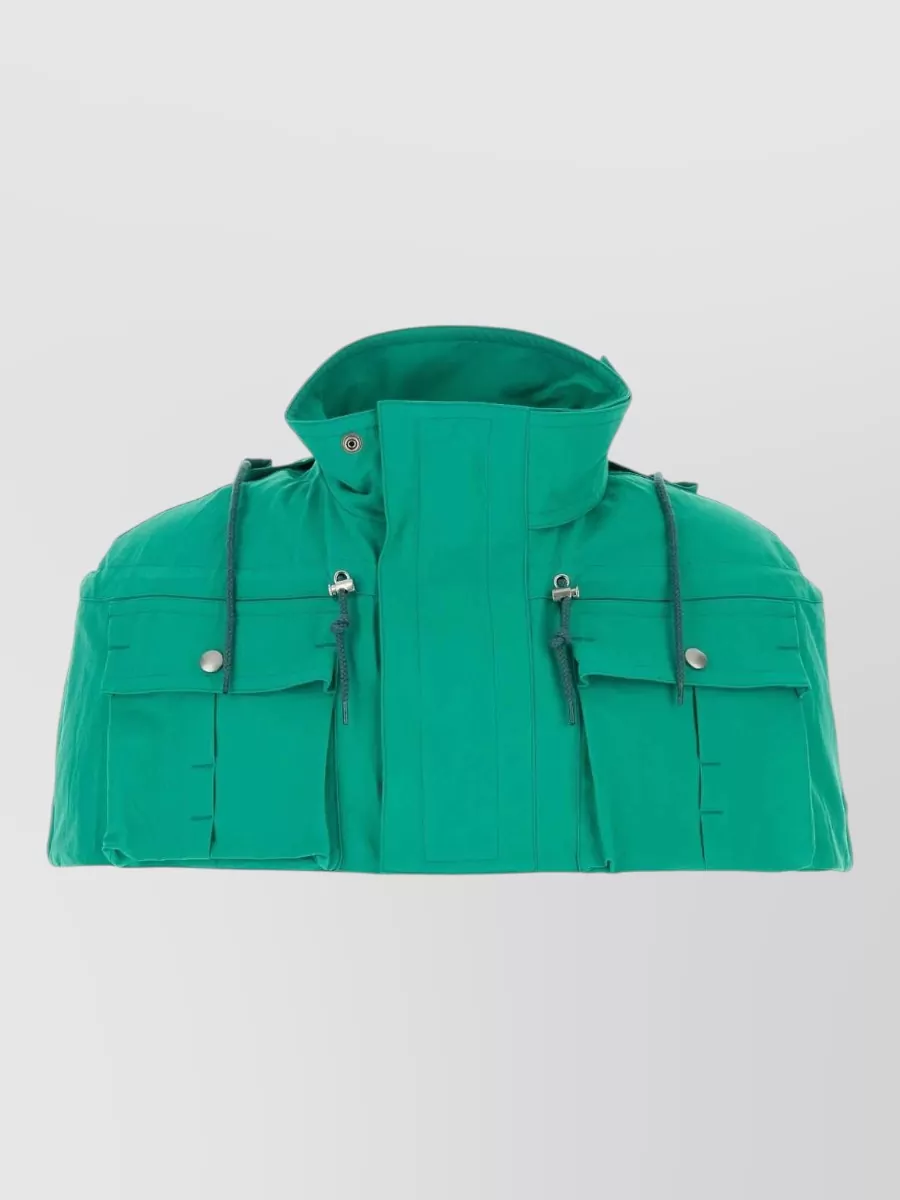 Prada nylon hooded cropped cape