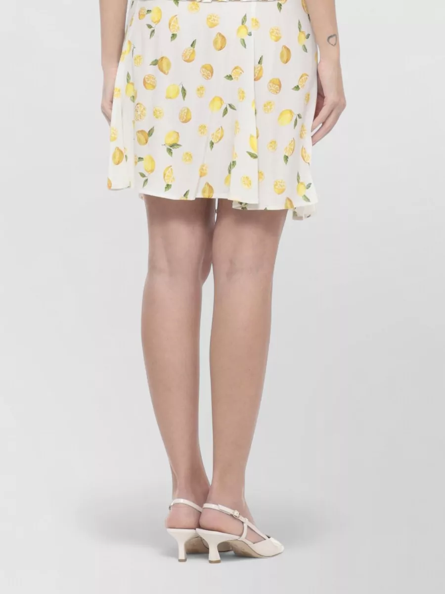 Mar De Margaritas Printed Sleeveless Heart-Neck Mini Dress