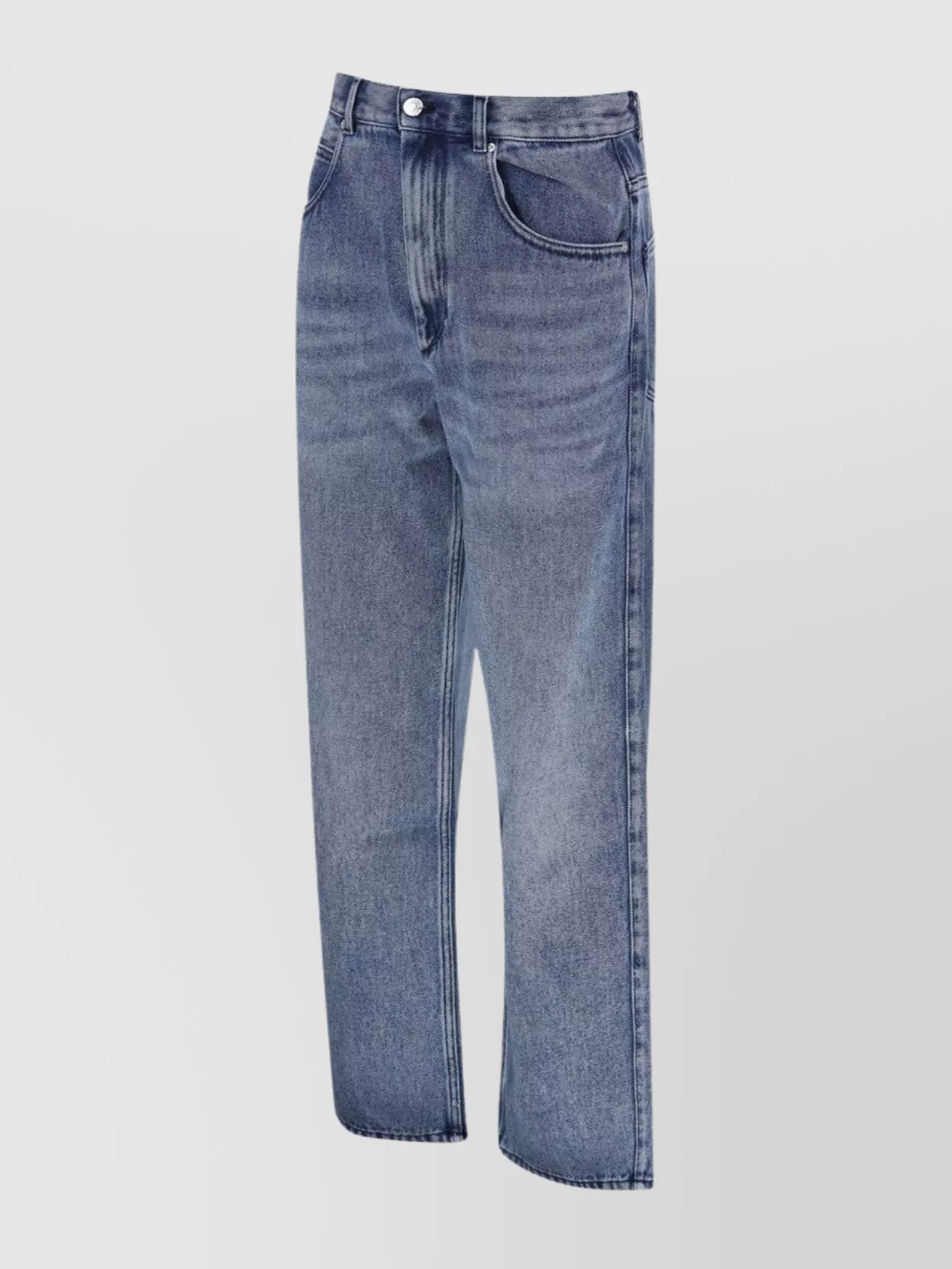 Isabel Marant Etoile Jenny Ga Wide Leg Faded Wash Jeans
