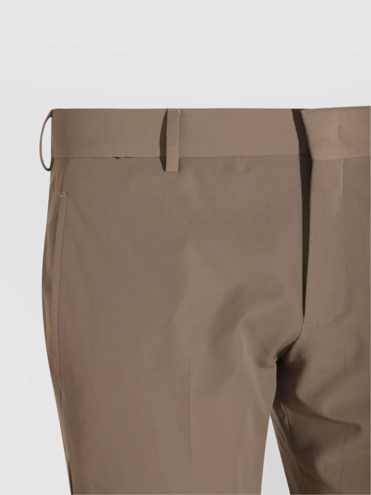 Pt Torino Straight Leg Trousers With Back Pockets And Belt Loops In Gray