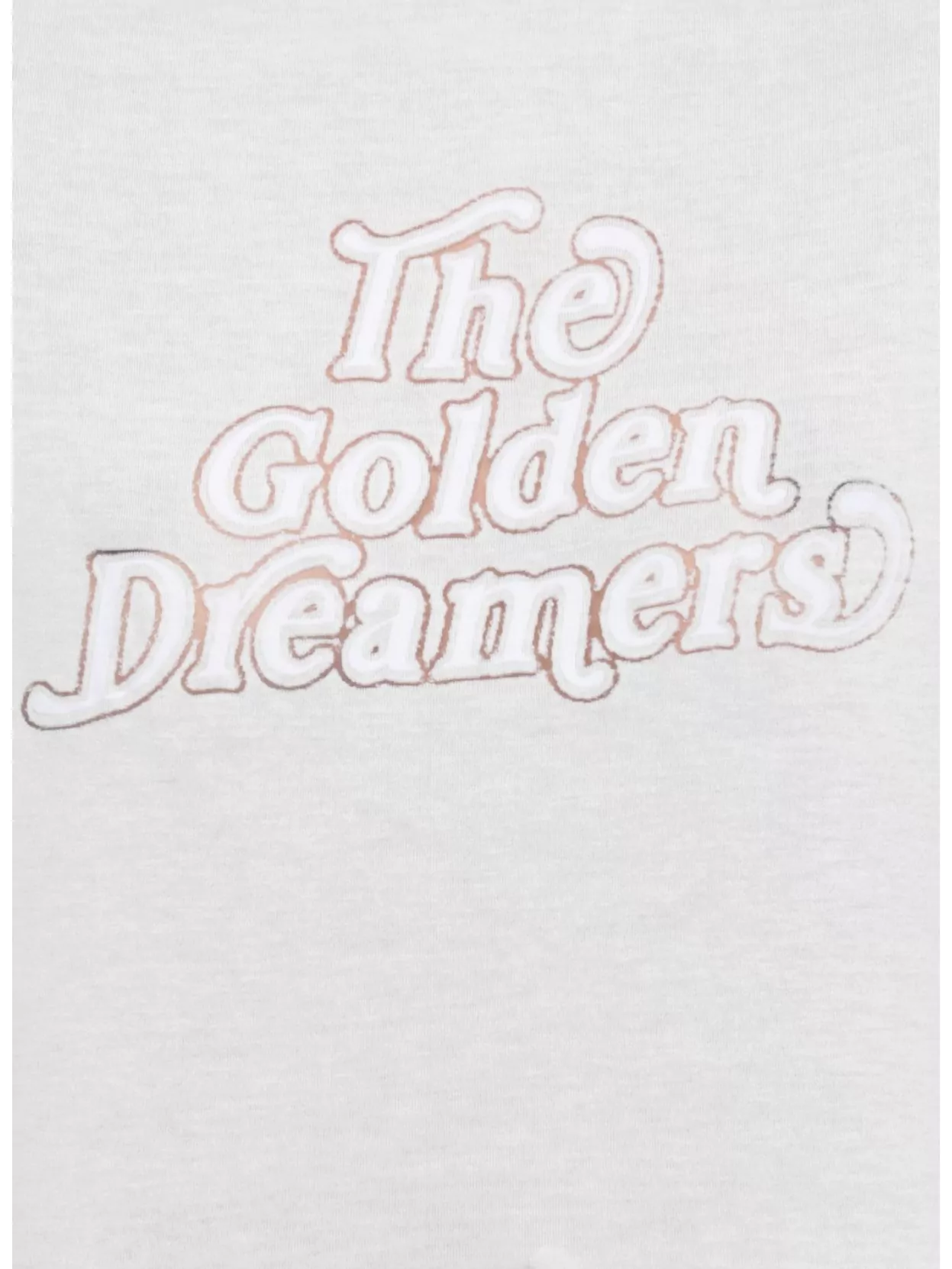 Golden Goose Cotton T-shirt With Graphic Print And Logos In White