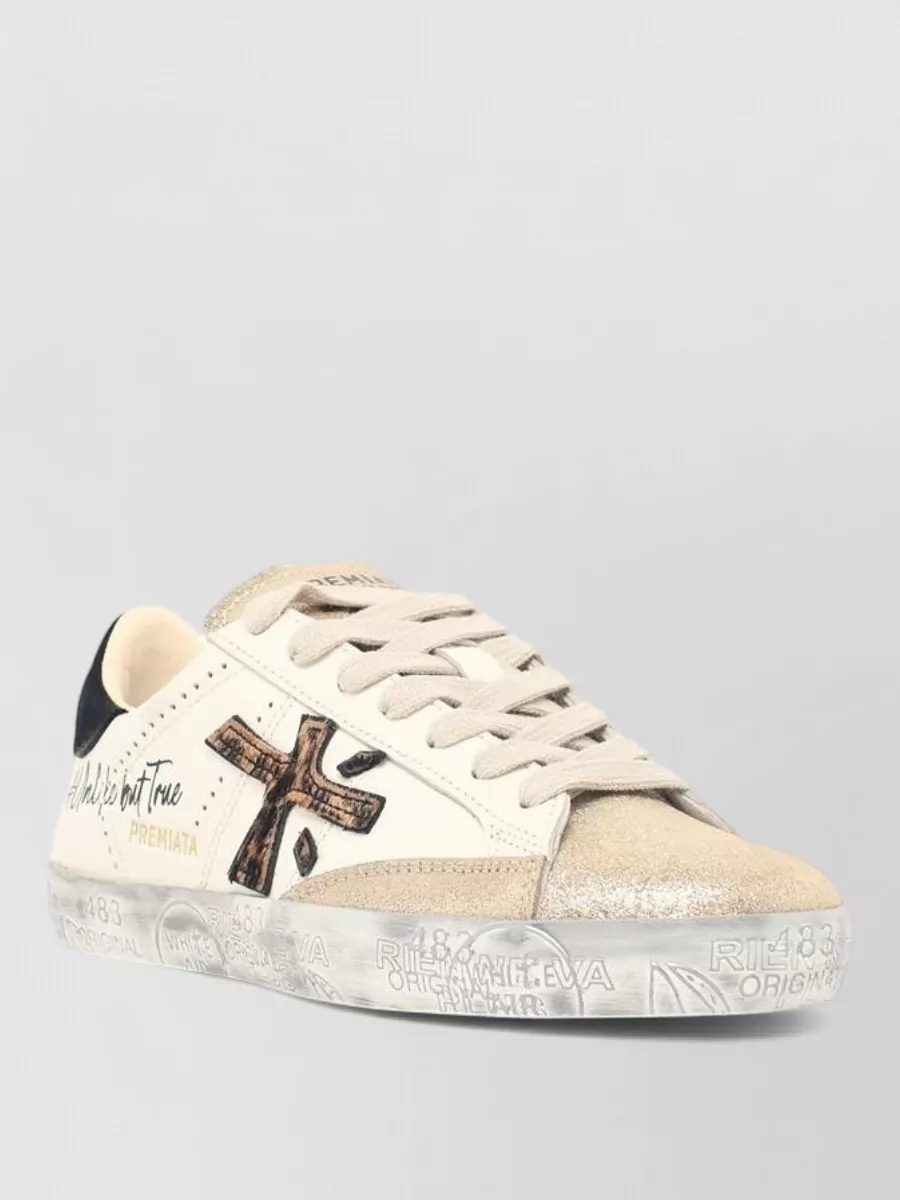 Premiata Leather Low-Top Sneakers
