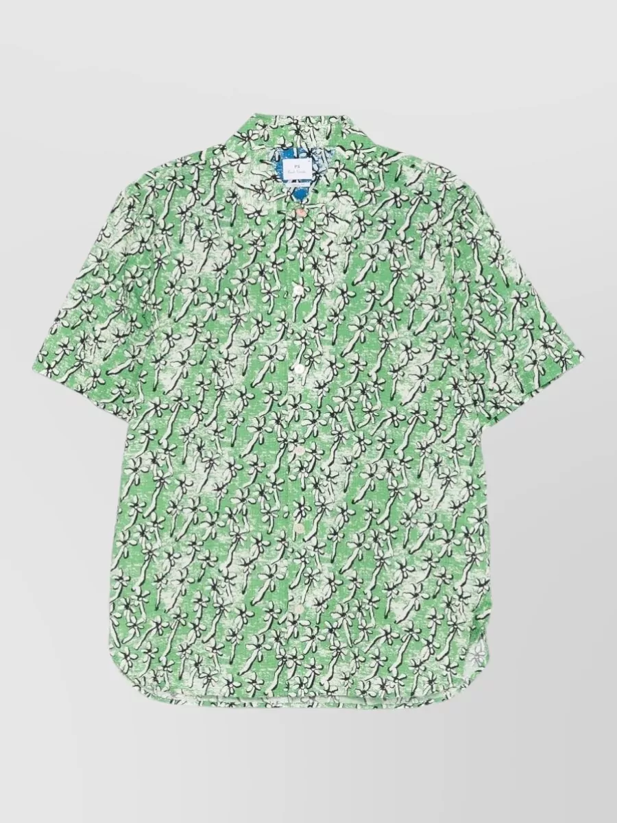 Paul Smith floral-print short-sleeve cotton shirt