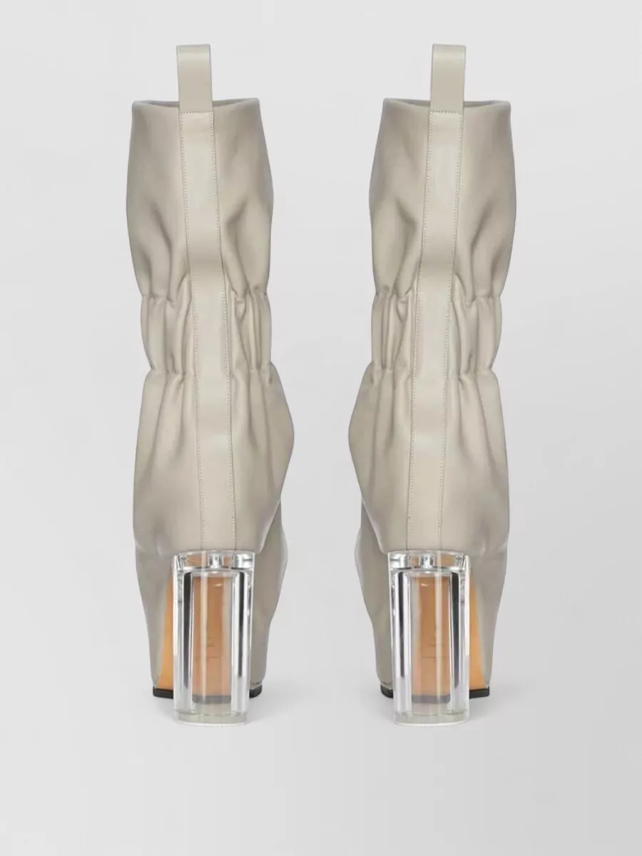 Rick Owens Leather Cuffed Pull-On Boots