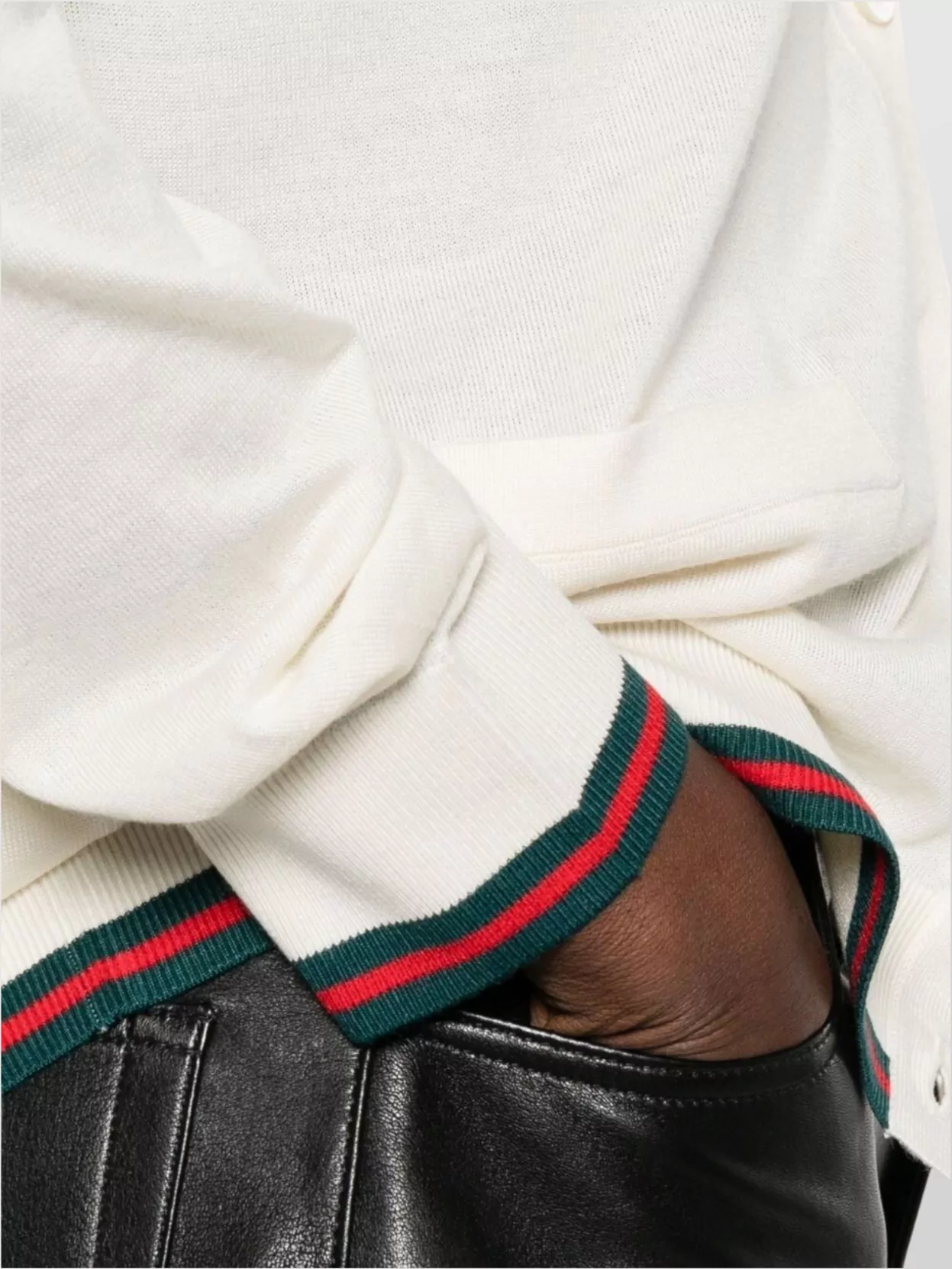 Gucci Cashmere Silk Blend Long Sleeve Cardigan