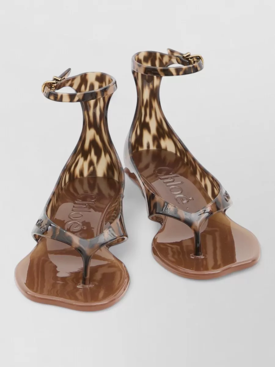 Chloé Printed Jelly Thong Sandals