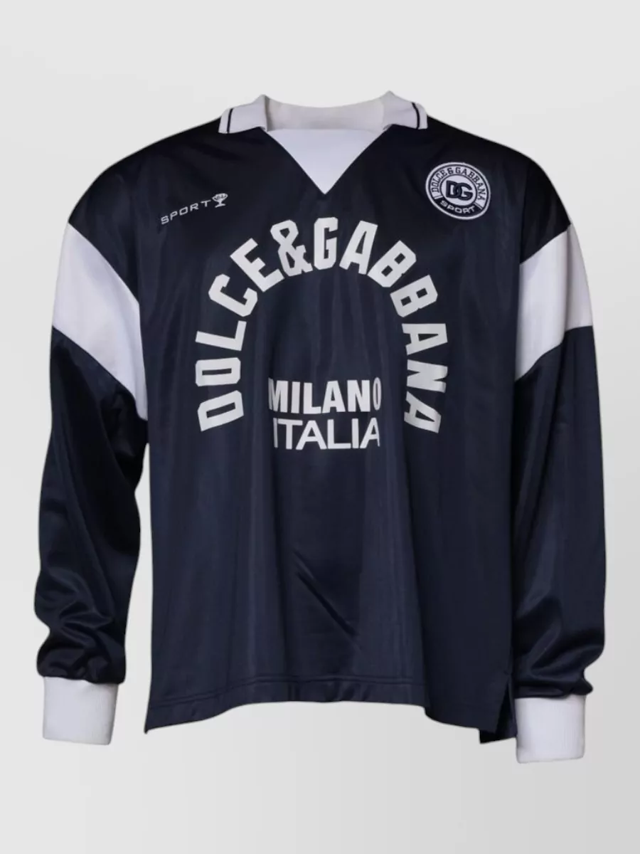 Dolce&Gabbana Cotton long-sleeve logo t-shirt