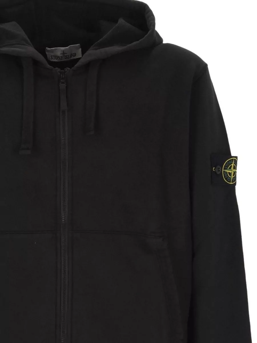 Stone Island Cotton Zip Up Hoodie