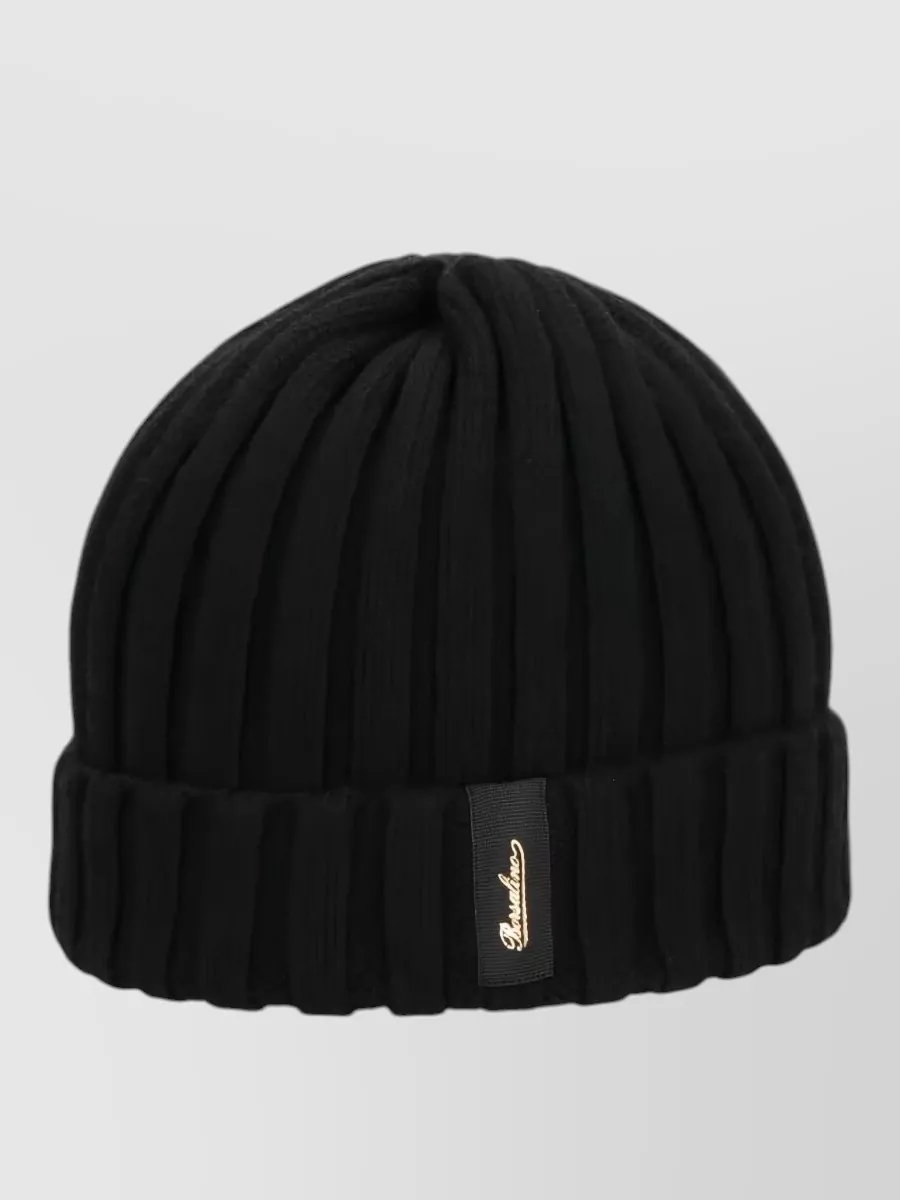 Borsalino ribbed cashmere beanie