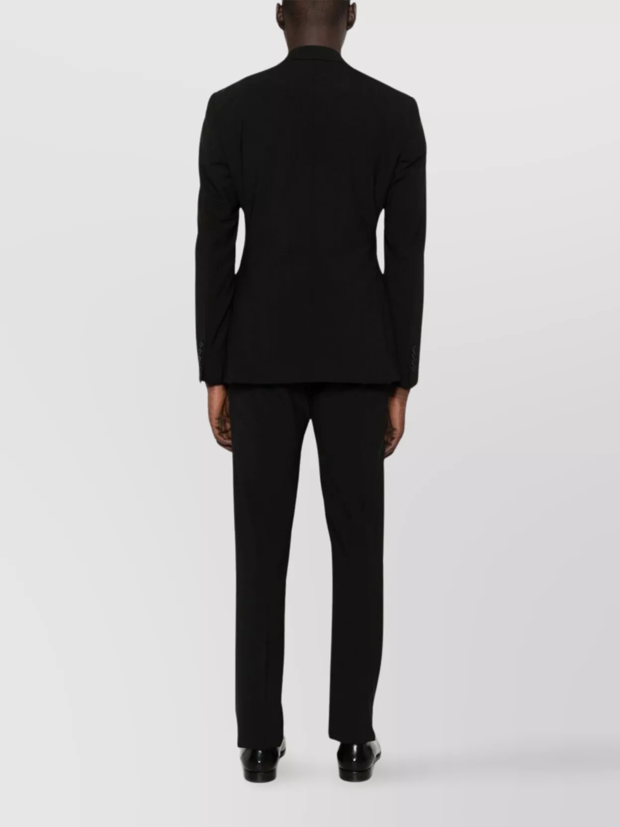 Emporio Armani Wool Suit With Buttoned Cuffs And Flap Pockets
