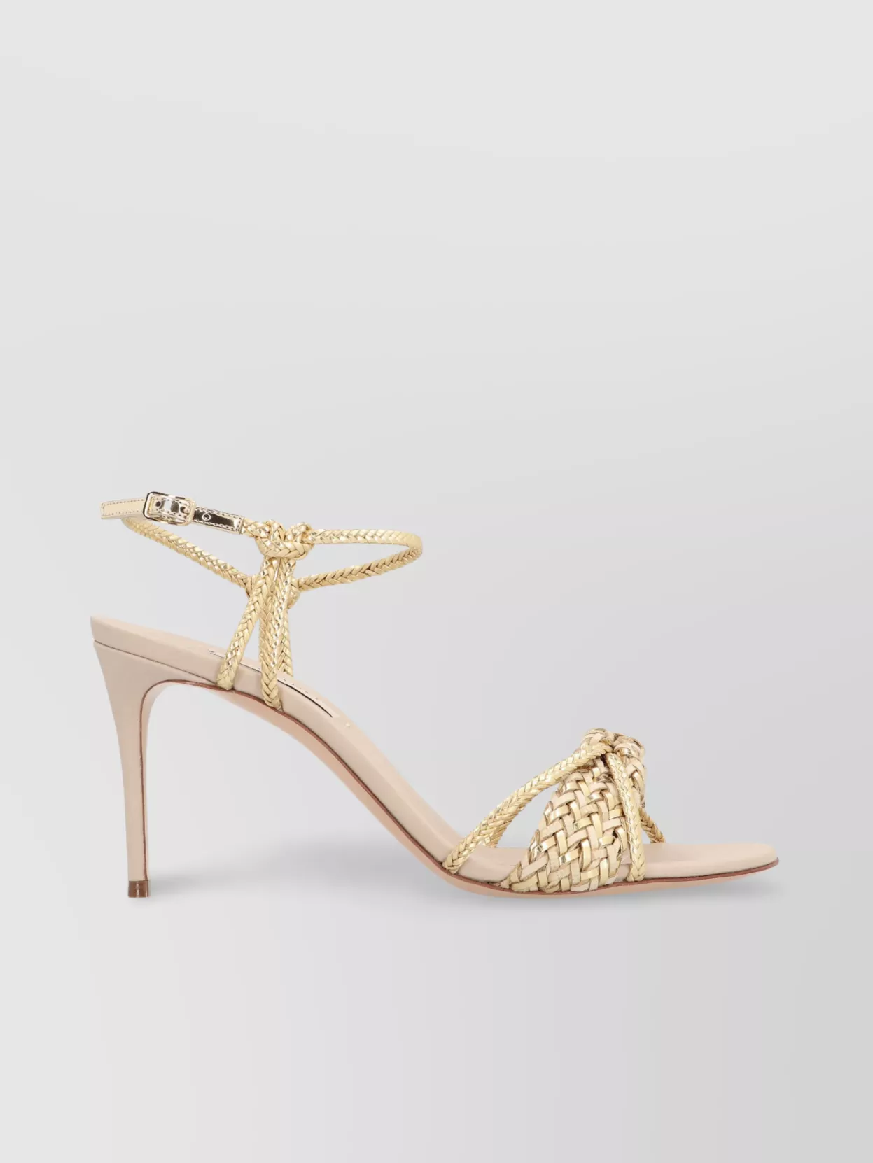 Casadei Braided Straps Stiletto Heeled Sandals