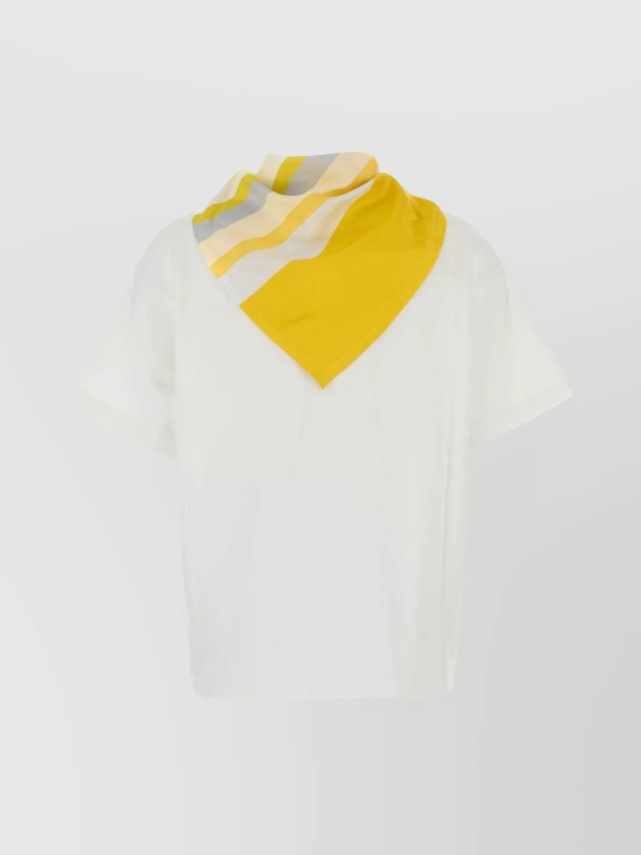 Bottega Veneta Crew Neck Short Sleeve Fitted T-shirt In White