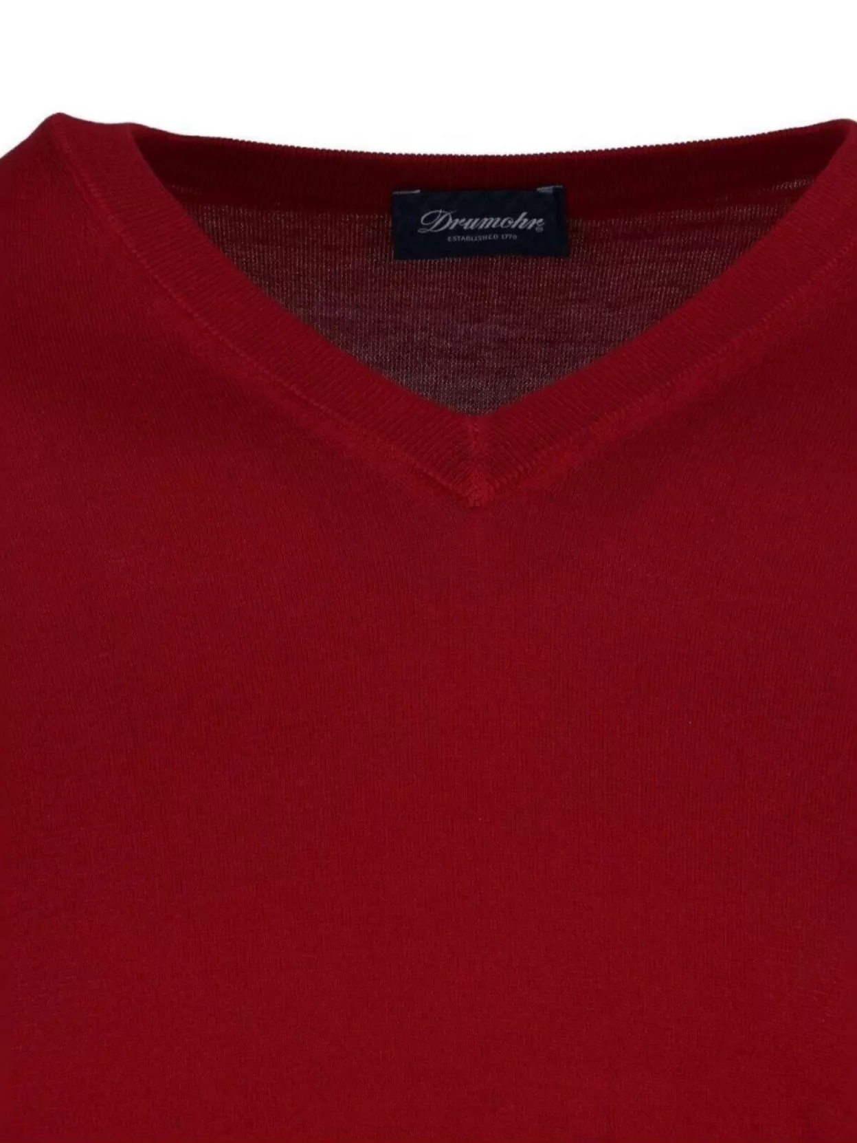 Drumohr Ribbed V-Neck Knitwear With Long Sleeves