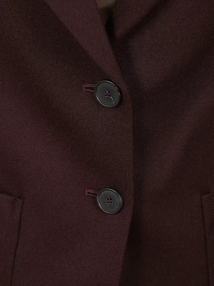 Victoria Beckham Textured Wool Fitted Suit Jacket