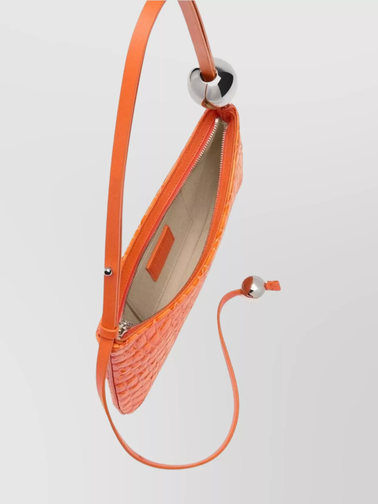 Jacquemus Crocodile Shoulder Bag Metal Accents