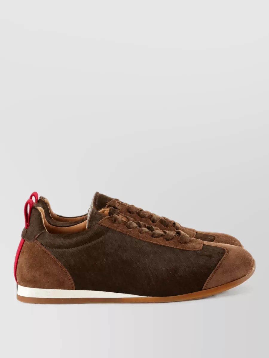 Uma Wang Calf Hair Low-Top Sneakers