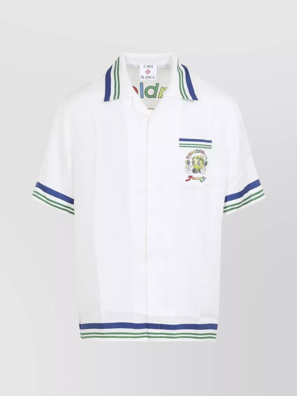 Casablanca Cuban Collar Short Sleeve Shirt