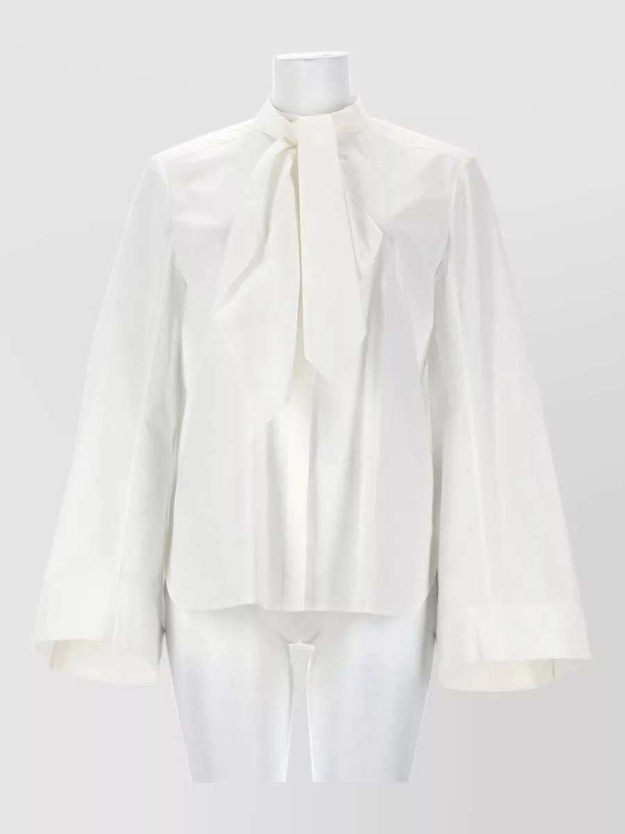 Tory Burch bow cotton blend blouse