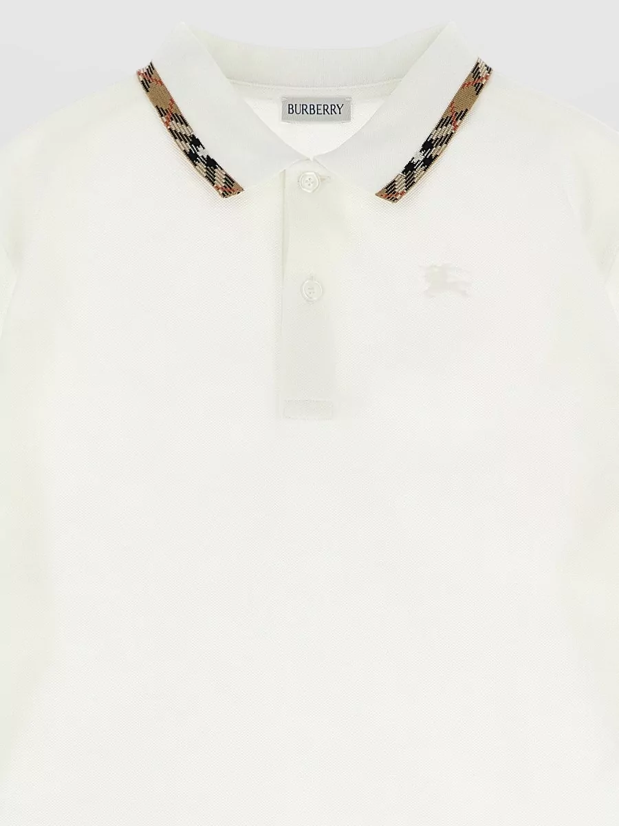 Burberry Cotton Piqué Long-Sleeve Polo Shirt