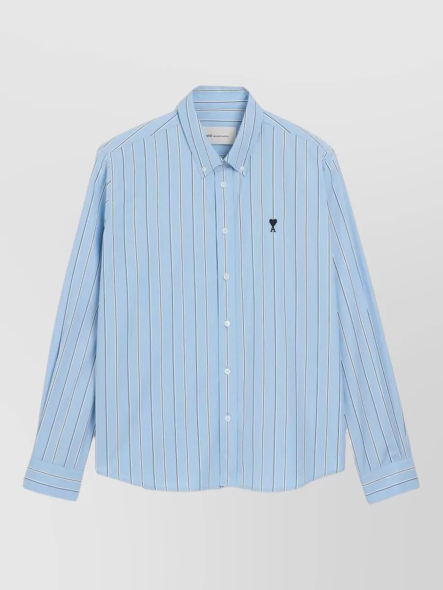 Ami Paris Striped cotton shirt