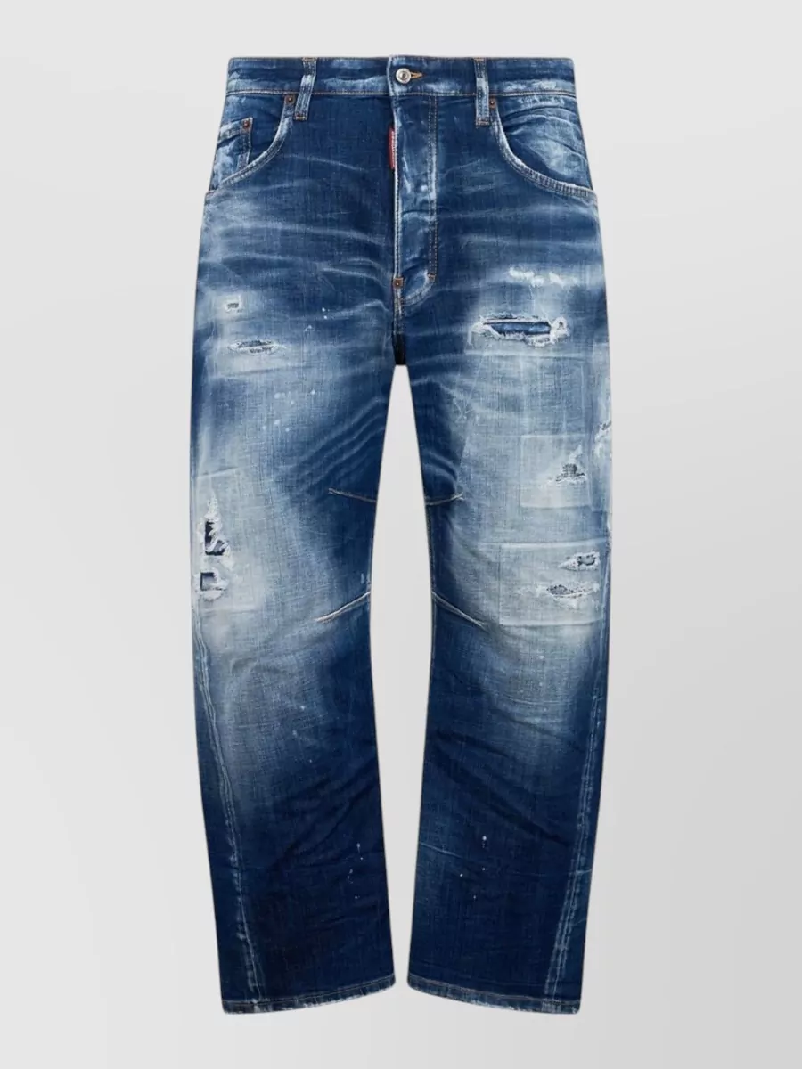 Dsquared2 distressed straight-leg trousers