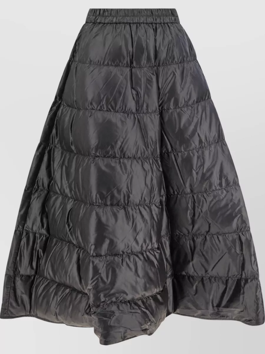 Moncler Quilted Flared Midi Skirt