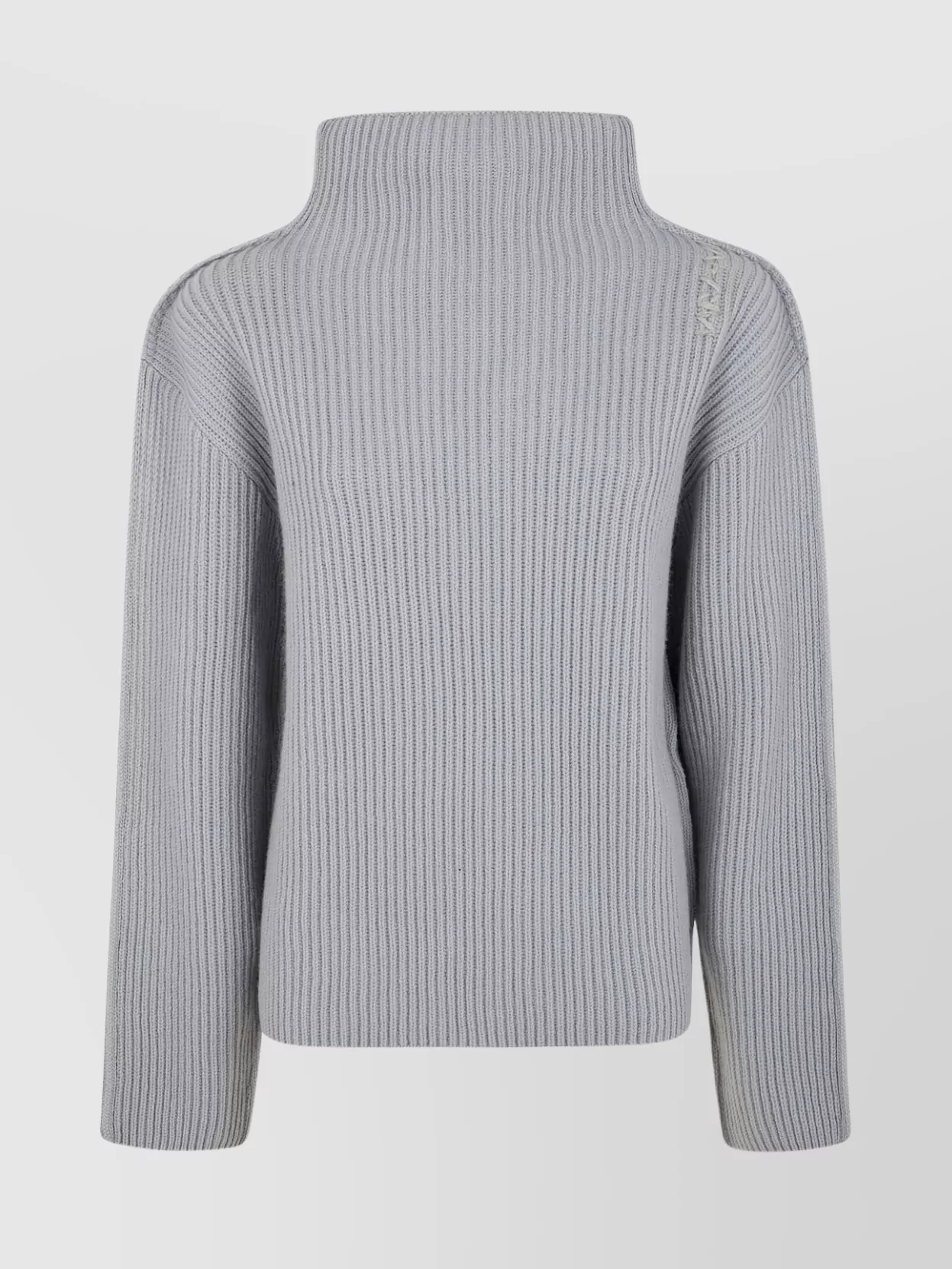 Marni Ribbed Stitch Turtleneck Sweater In Gray