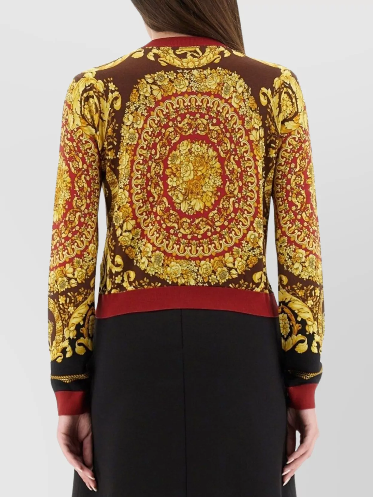 Versace Knitwear With Gold-Tone Buttons And Front Pockets