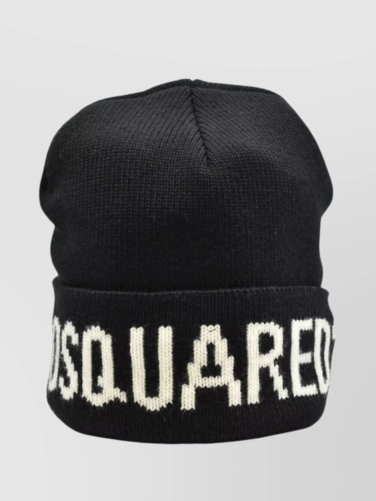 Dsquared2 Brim Folded Ribbed Texture Hats In Black
