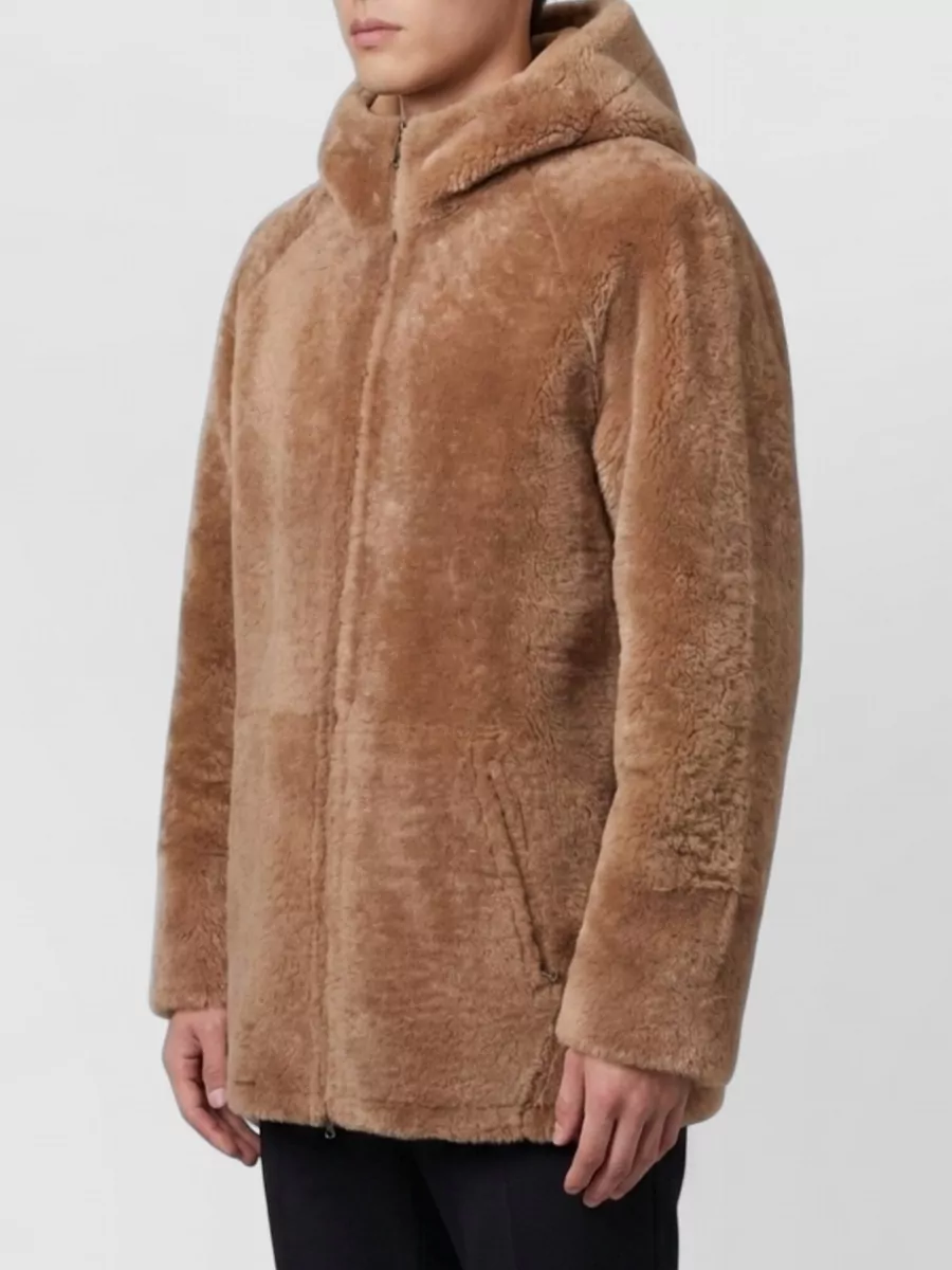 Salvatore Santoro Reversible Leather Hooded Padded Coat