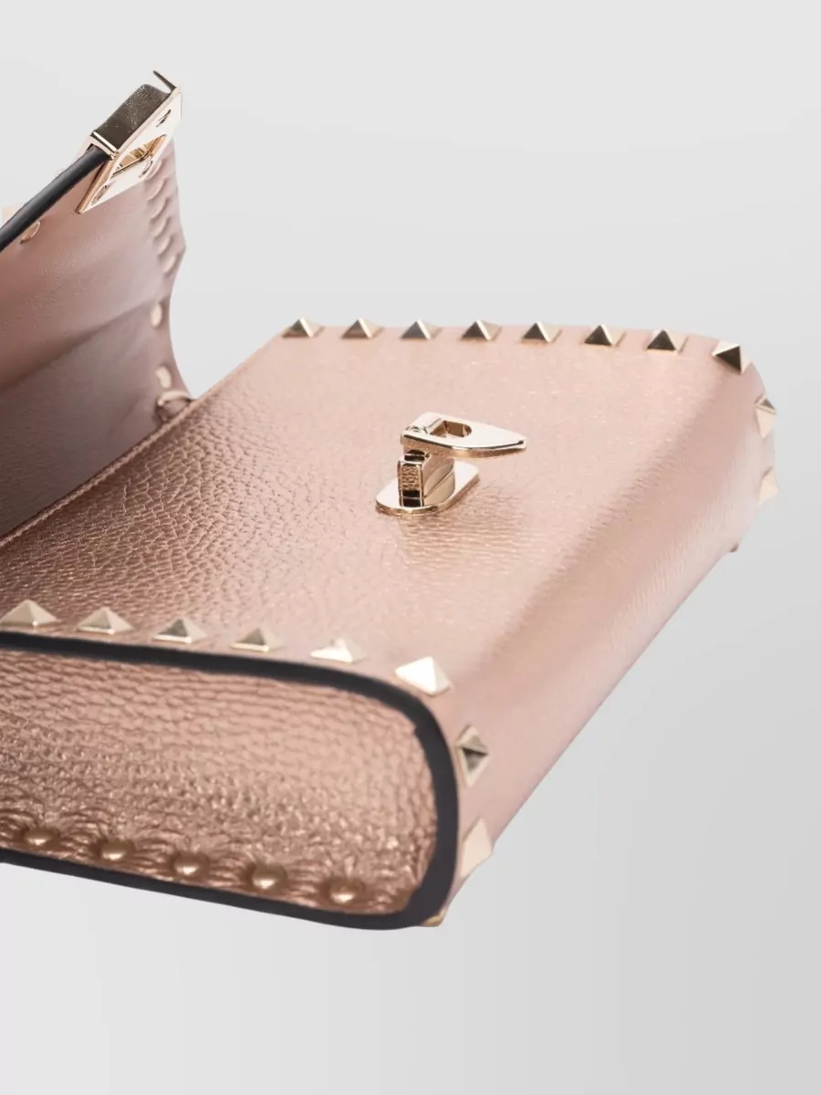 Valentino Studded Leather Clutch Bag