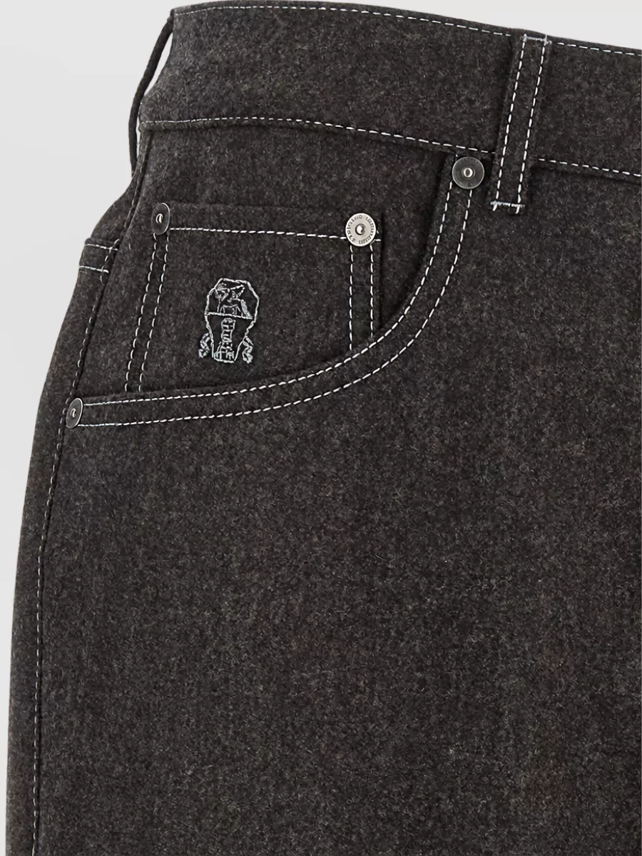 Brunello Cucinelli Virgin Wool Straight-Leg Trousers