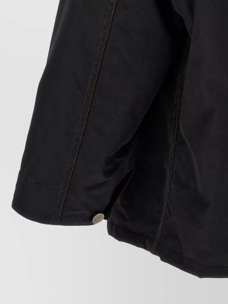 Prada Down Padded Canvas Single Breasted Coat