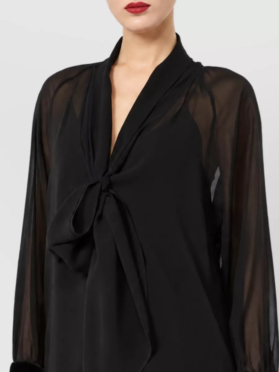 S Max Mara Silk Long-Sleeve Blouse