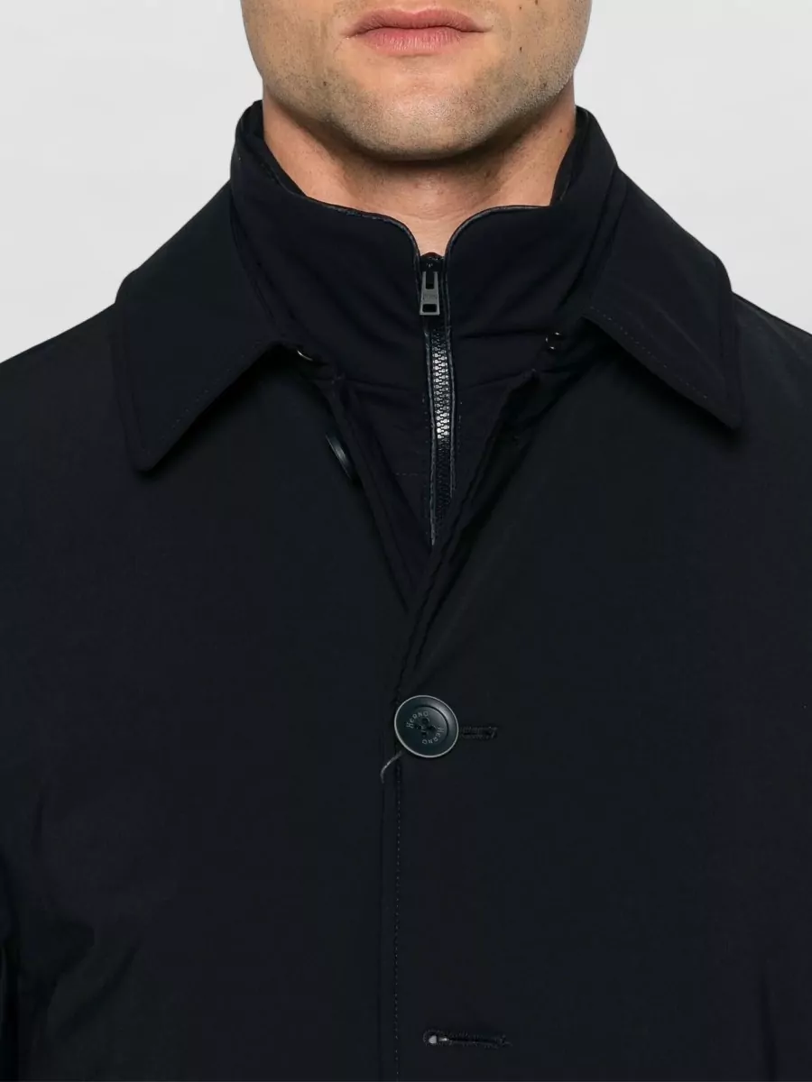 Herno Single Breasted Coat Side Pockets