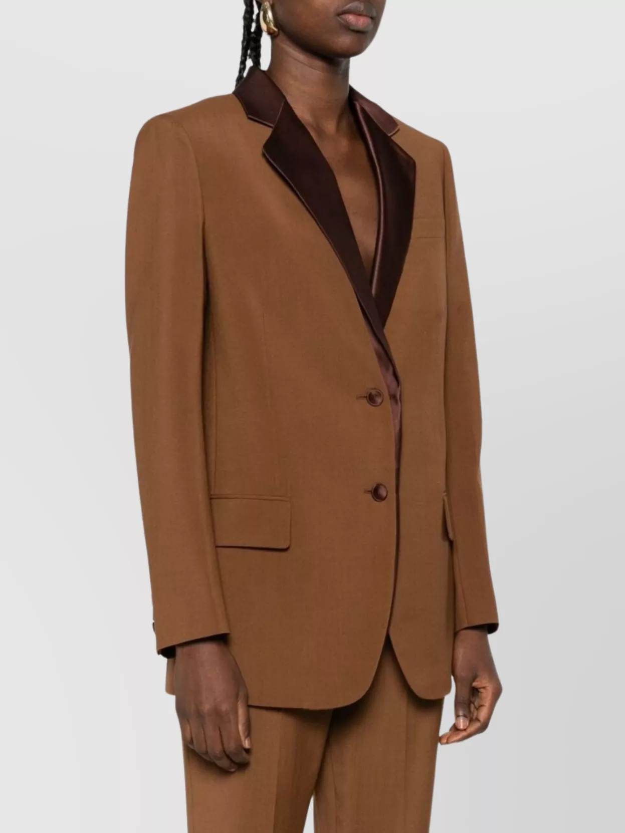 Fendi Wool Single-Breasted Jacket Featuring Flap Pockets